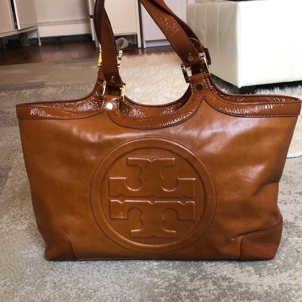 Leather Tory Burch tan handbag